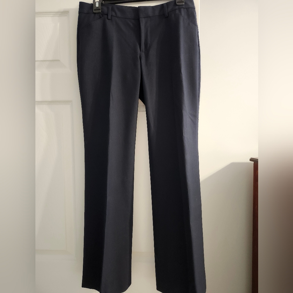 GAP Perfect Trouser Navy Blue Pinstripe Pants - Size 2 Regular